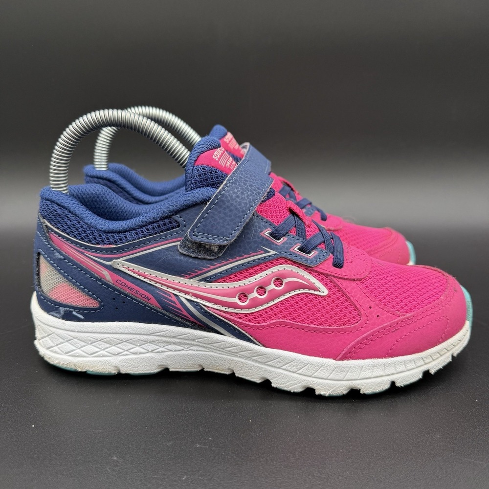Saucony Kids Cohesion 14‎ Shoes Youth Size 4.5  Sneaker Pink Purple Teal